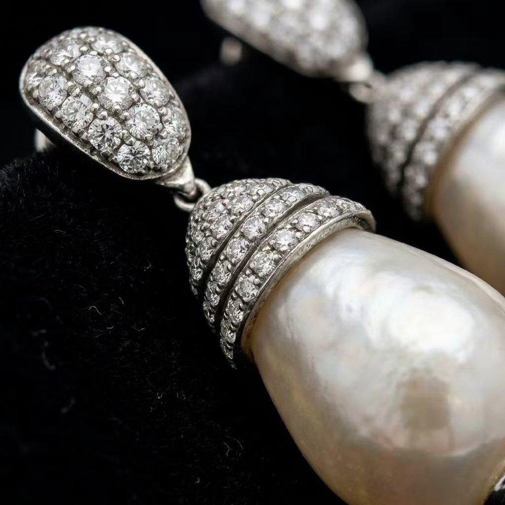 Baroque Pavé Drop Earrings
