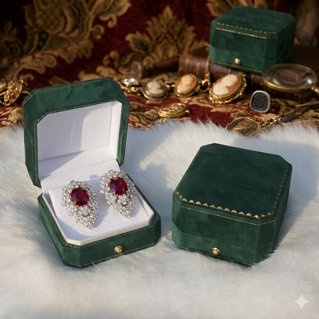Cerise Cluster Earrings